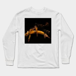 Banana, Thistle & Feathers 2 - Baroque Inspired Dark Still Life Photo Long Sleeve T-Shirt